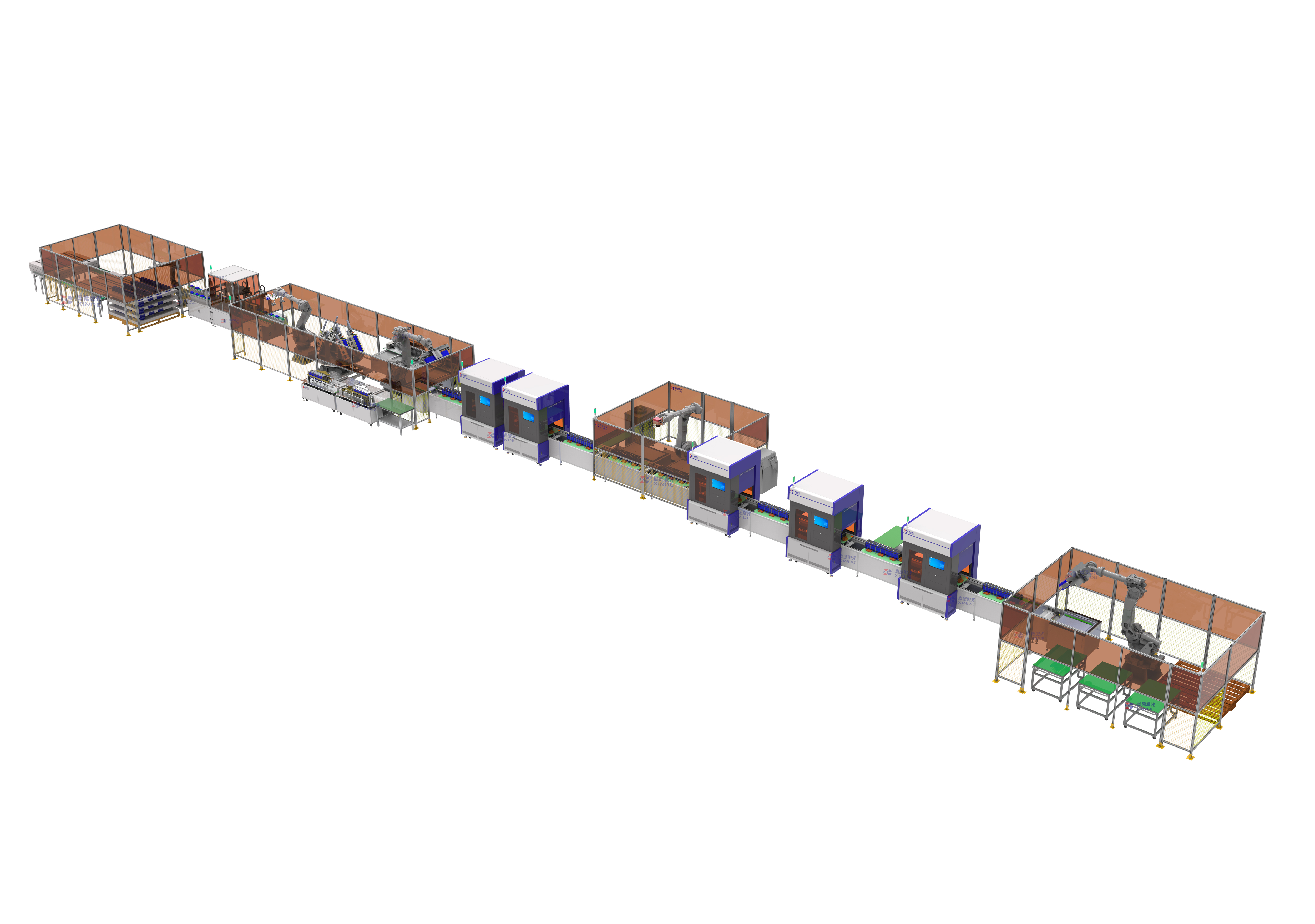 全自动动力电池模组PACK生产线